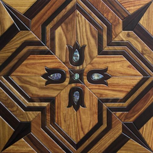 Customised parquet wooden flooring tile
